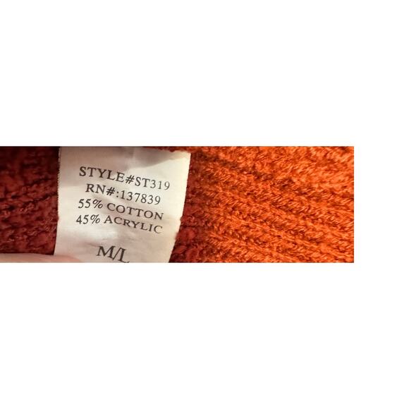 Altar’d State Textured Knit Sweater Rust Color Size  M/L - Picture 5 of 6